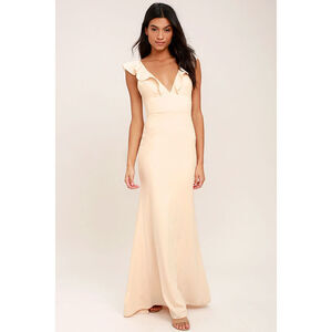 Lulus Perfect Opportunity Pale Blush Maxi Dress Pink - Size Small